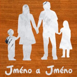 Rodinka - kluk a holka - samolepka z fólie